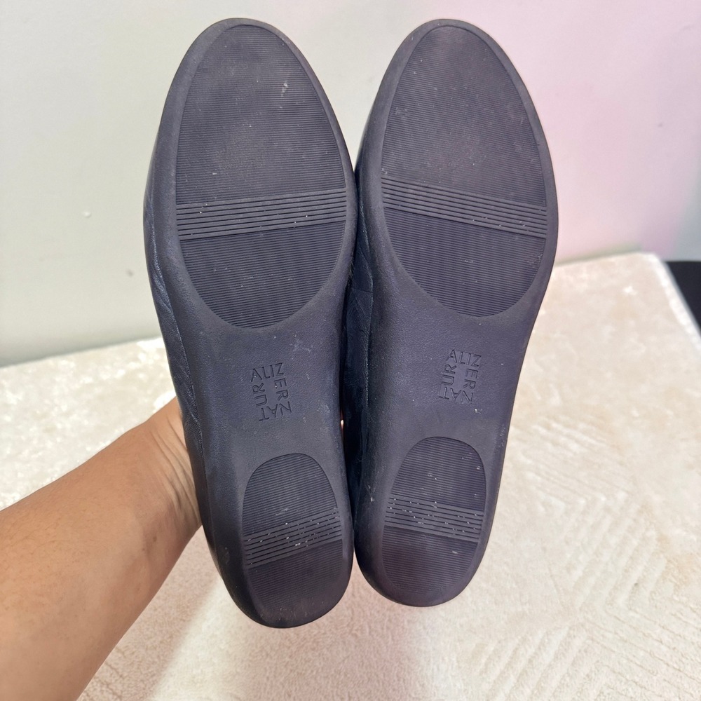 Naturalizer Women Black Leather Ballet Flats Slip On Shoes Size 8 M - Picture 7 of 9